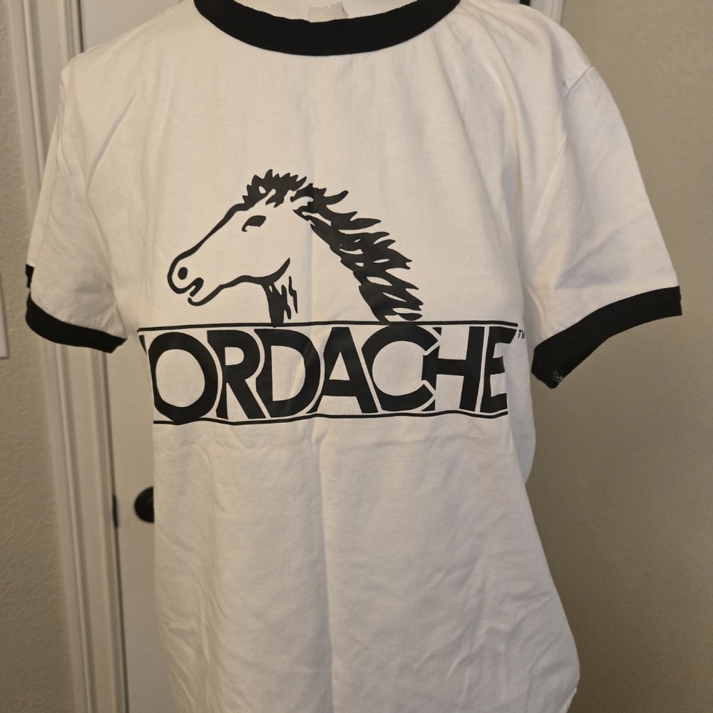 Jordache White and Black Graphic T-Shirt
